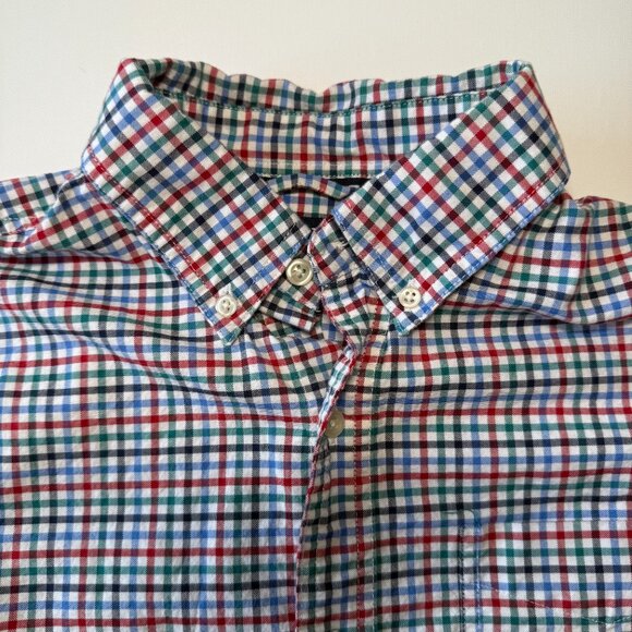Chaps Long Sleeve Button Down Size M Logo Pocket Multicolored Check Plaid 2/$15 - Picture 7 of 14